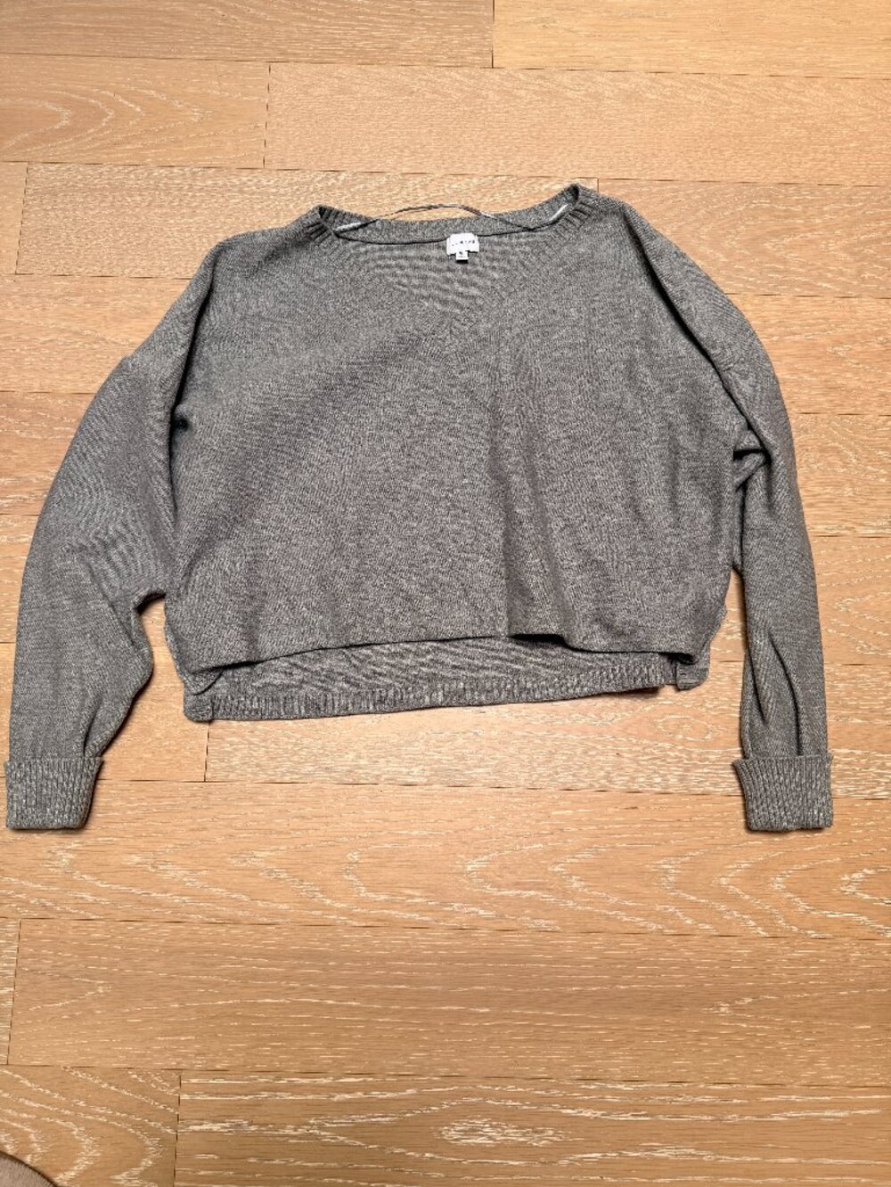 LA Hearts Cropped Sweater (Gray)
